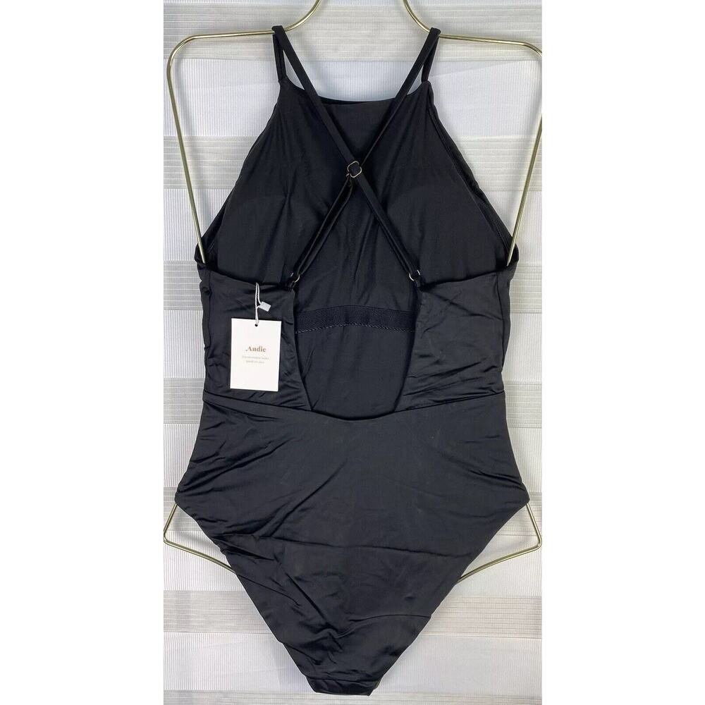 NWT Andie The Asbury One Piece Black Swimsuit Size Medium - Picture 2 of 3